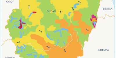 Mapa de Sudán conca 
