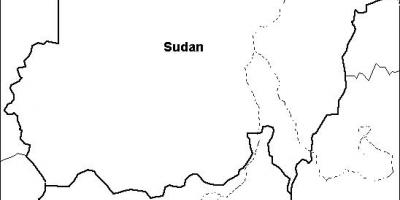 Mapa de Sudán en branco